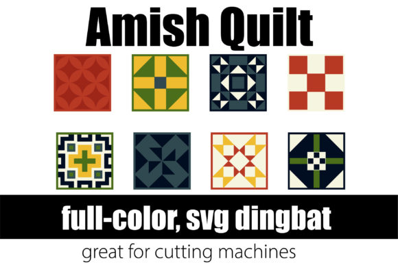 Amish Quilt: A Dingbat Font for Authentic Farmhouse Charm