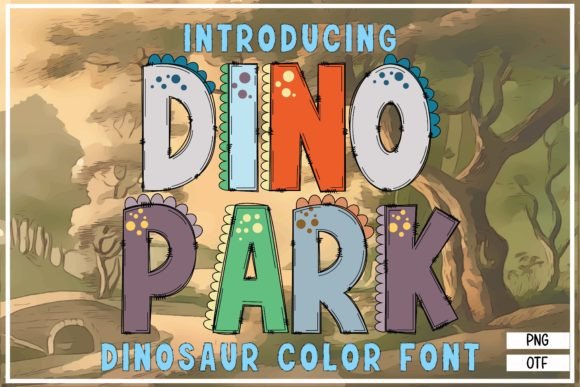 Dino Park: A Playful Color Font for Creative Projects