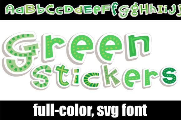 Green Stickers: A Fresh Font for Bold, Playful Design