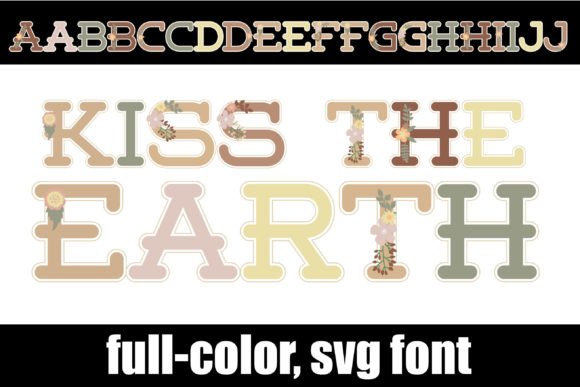 Kiss the Earth: A Floral Serif Font for Nature-Inspired Designs